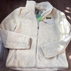 L.L. Bean Cream Teddy Jacket